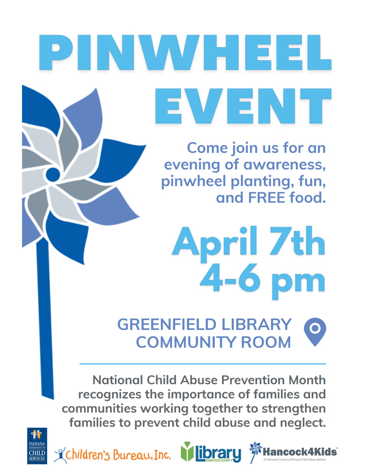 Hancock County Pinwheel Event Prevent Child Abuse Indiana